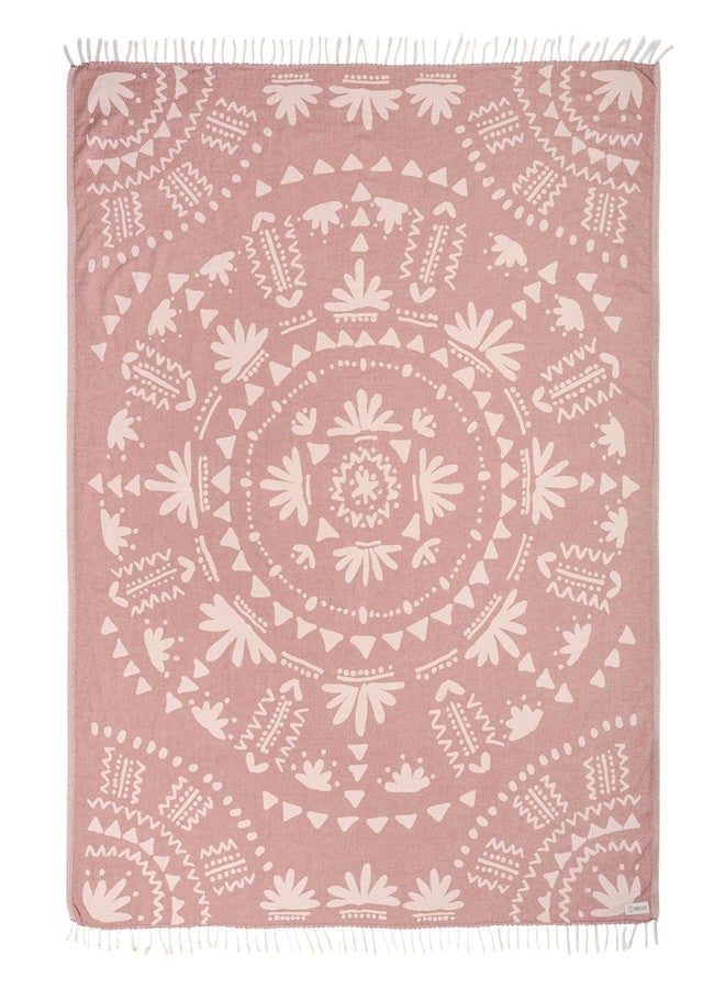 Sand Cloud Turkish Beach Towel - 100% Organic Cotton Turkish Bath Towels - Ultra Soft, Sand Free & Quick Dry Towel for Beach, Pool, or Picnic - As Seen on Shark Tank - Boho Terracotta - Image 1